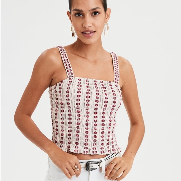smocked tank top